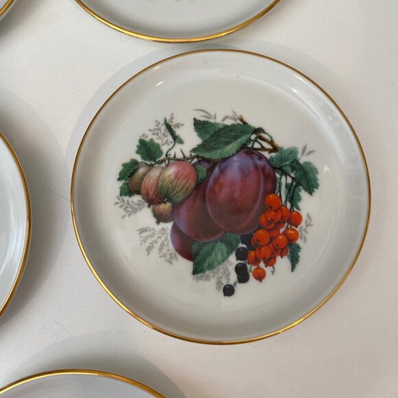 VTG Bavaria Germany Fruit Motif Dessert Plates Set of 5‎ Jaeger & Co. 4" - Picture 4 of 8